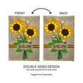 thumbnail image 4 of Evergreen Sunflower Bouquet Garden Burlap Flag, 4 of 6