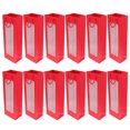 thumbnail image 1 of EeaseCA 12 Pcs Sac à Vin Rouge Simple Sac Cadeau Sac Fourre-Tout en Papier Kraft Sac de Rangement Portable Sac de Transport de Vin Transparent (Rouge), 1 of 8