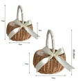 thumbnail image 3 of Storage Holder Woven Baskets Eco-friendly Multi-functional Wicker Handle Woven Wicker Basket for Anniversary White, 3 of 5
