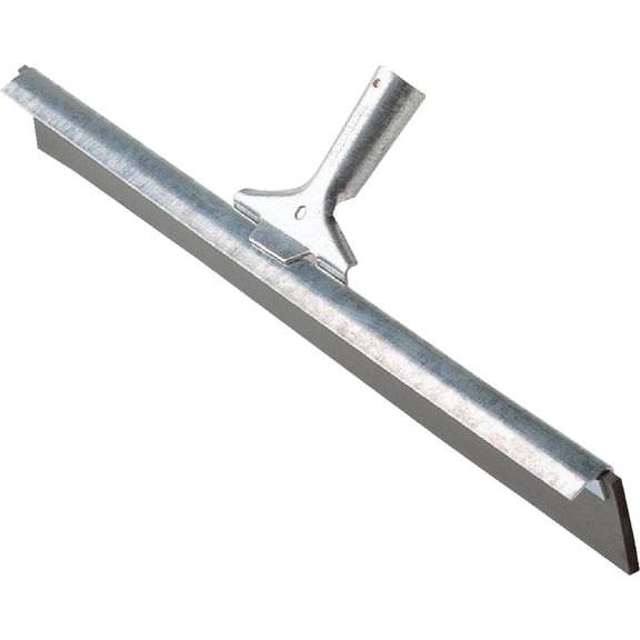 Ettore Industrial Duty Steel Floor Squeegee 24" Rubber Blade - Durable, Sturdy, Changeable Blade, Rust Proof - Steel Gray