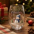 thumbnail image 6 of Christmas Glasses, Stemless Drinking Glass Cups for Xmas Birthday Party Home Kitchen Tabletop Holiday Decor, 6 of 7