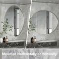 thumbnail image 6 of PAIHOME 22X30 Oval Metal Frame Mirror Bathroom Mirror Wall Mirror, Stainless Steel Frame, Silver, 6 of 7