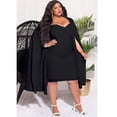 thumbnail image 4 of AURA Women Plus Size Long Sleeve Irregular Dress High Waist Fall Winter Casual Elegant Dress, 4 of 6