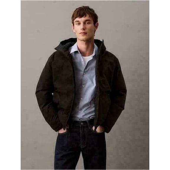 Calvin Klein Reversible Puffer Jacket Black Beauty Size Medium Down Fill Mens