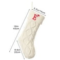 thumbnail image 3 of 18 Inches Personalized Initial Monogram Christmas Stockings White Xmas Stockings for Fireplace and Home Decor, Embroidered Letter E, 3 of 5