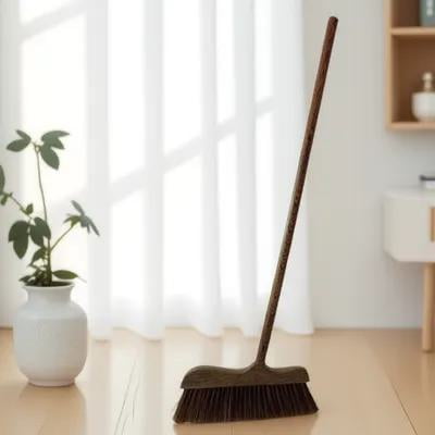 IBASETOY Chicken Wing Wood Broom, Dense Bristles, Ideal for Home and Office Floor Sweeping