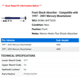 thumbnail image 2 of Front Shock Absorber - Compatible with 1997 - 2001 Mercury Mountaineer 1998 1999 2000, 2 of 2