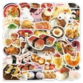 thumbnail image 1 of Pegatinas de vinilo impermeable para comida japonesa, sushi y ramen, 50 unidades, 1 of 2