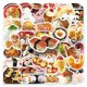 thumbnail image 1 of Pegatinas de vinilo impermeable para comida japonesa, sushi y ramen, 50 unidades, 1 of 2