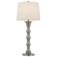 thumbnail image 2 of Cal Lighting Rockland Metal Table Lamps in Brushed Steel Silver/White (Set of 2), 2 of 5