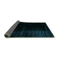 thumbnail image 2 of Ahgly Company Indoor Round Abstract Turquoise Blue Modern Area Rugs, 6' Round, 2 of 4