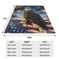 thumbnail image 3 of Zufioo Night Sky Bald Eagle Fleece Blanket Queen Size,Plush Bed Blanket,Ultra Soft Throw Blanket,Plush Fuzzy Cozy Blanket Perfect for Bed,Couch-80"x60", 3 of 7