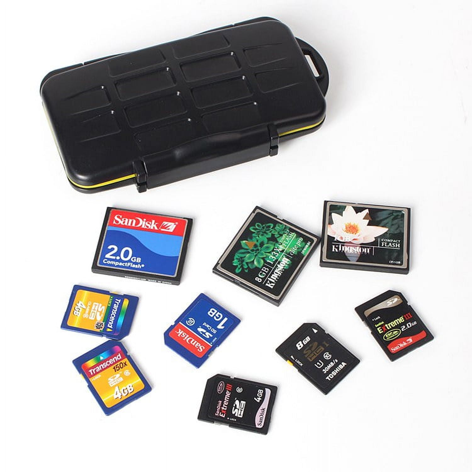 MC-CF/SD/MSD8 Rugged Water-resistant Memory Card Case,4Pcs