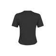 thumbnail image 3 of Argulvti Women's Ribbed Tops Polyester Slim Fit Round Neck Short Sleeve Stretchy Solid Color Basic T-Shirts, 3 of 7