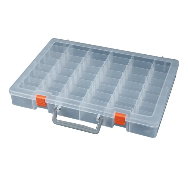 veasfak 48 Grids Toy Storage Box Toy Organizer Dustproof Portable Storage Boxes for Mini Clear