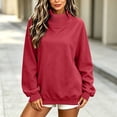 thumbnail image 3 of ShomPort Womens Sweatshirt Oversized Mock Neck Warm Long Sleeve Pullover Tops Trendy Winter Fall Outfits, 3 of 6