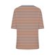 thumbnail image 5 of Camisas Sentuca de manga corta para mujer 2024, blusas informales con cuello en V y rayas sueltas, beige XXXL, 5 of 5