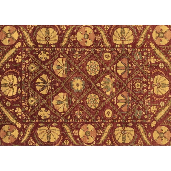 Ahgly Company Indoor Rectangle Abstract Brown Modern Area Rugs, 8' x 12'