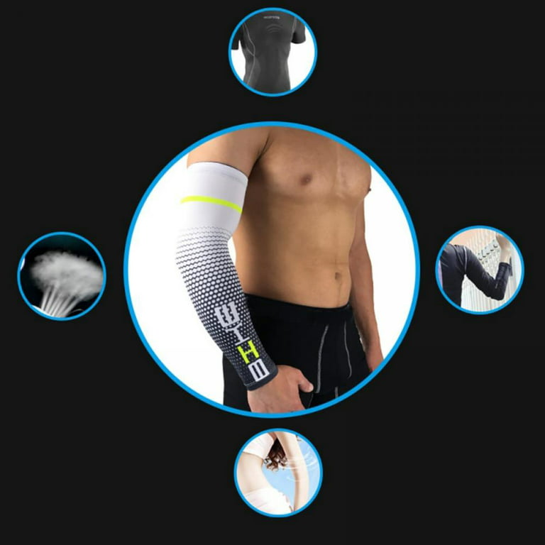 UV Sun protection Arm for men & women sports Compression cooling sleeve  tattoo cover.