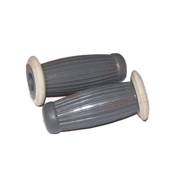 Grey Rubber Bubble Balloon Handle Grip White Ring Lambretta GB SX TV LI