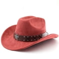 thumbnail image 2 of Western Cowboy Hat with Curved Brim for Outdoor Travel and Riding - Everyday Wear for Country Style Adventure, 2 of 3