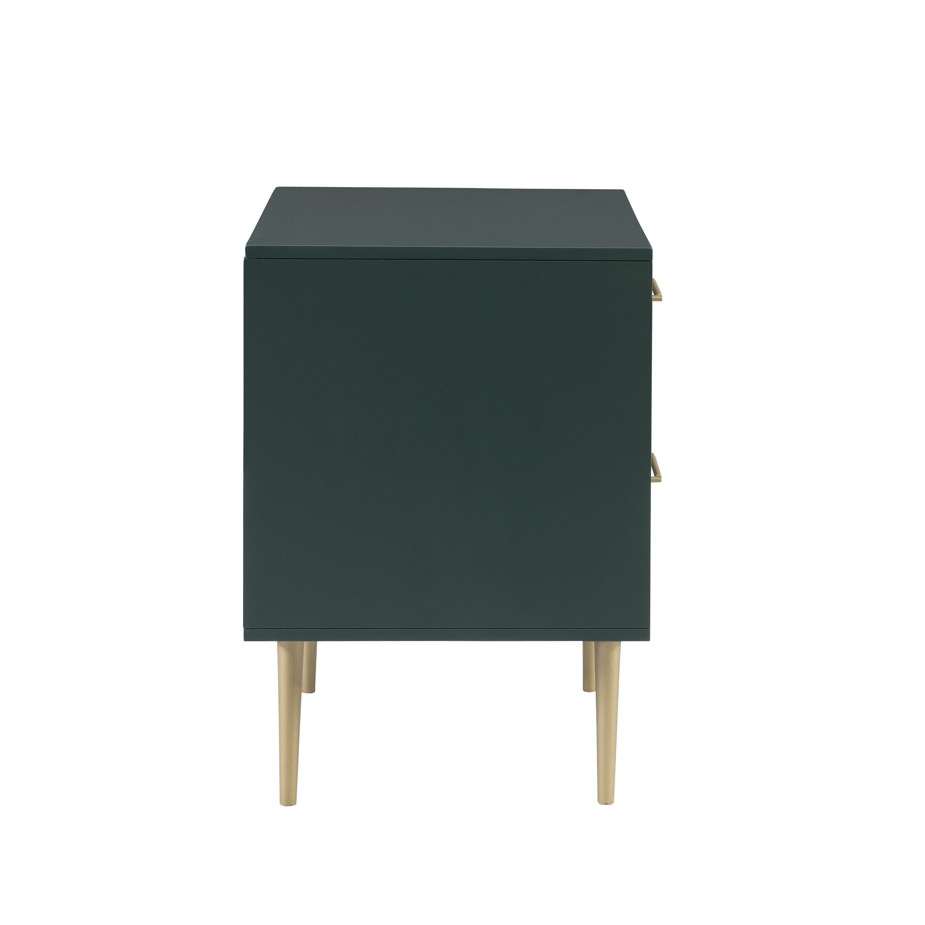 Linon Galena 2-Drawer Nightstand, Dark Green