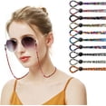 thumbnail image 2 of Tvoip 10Pcs Portable Ethnic Pattern Neck Buckle Lanyard Hanging String Neck Strap Hat Chin Cord Glasses Masks with Adjustable Cord Fastener，Unisex Removable Sun Hat Chin Strap, 2 of 8