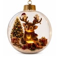 thumbnail image 2 of NWQKYZGH 1Pc Christmas Reindeer Ornaments, Clear Light-Up Christmas Ball Ornaments, Christmas Tree Ornament with LED Light for Tree Mantel, Holiday Home Decoration & Gift, 2 of 5