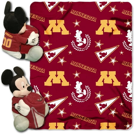 - Official NCAA and Disney Cobrand Minnesota Gophers Mickey Mouse Hugger Character Shaped Pillow and 40