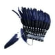 thumbnail image 3 of Tocado de plumas indio para festivales, juegos de rol, disfraces, accesorios para fotos, cómodo azul, 3 of 9