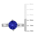 thumbnail image 2 of Everly Women's 2ct TGW Created Blue Sapphire Solitaire Ring in Sterling Silver, 2 of 10