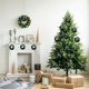 thumbnail image 5 of Juego de adornos navideños de bolas de extraterrestre para árbol | Bolas decorativas colgantes de poliéster rojo y verde con cordón | Adornos navideños ligeros y duraderos para coronas, fiestas y, 5 of 6