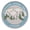 Misty Morning Blue, variant on Wander Often! Yellowstone National Park, Wyoming 3.5 Inch Iron Or Sew On Embroidered Fabric Badge Patch Seek Adventure, National Park Iconic Series