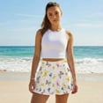 thumbnail image 4 of SEANATIVE Golf Tennis Skirts for Women Pleated Mini Skort with Built-in Shorts Pockets Tennis Skort High Waisted Golf Mini Skirts for Workout Casual, 2XL, Butterfly Retro Beige, 4 of 7