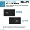 thumbnail image 3 of Ruvati 30-inch Matte Black Fireclay Offset Drain Kitchen Sink Single Bowl, 3 of 10