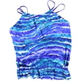 thumbnail image 1 of MagicSuit Haut de Tankini Froncé pour Femmes, Bleu, 10, 1 of 1