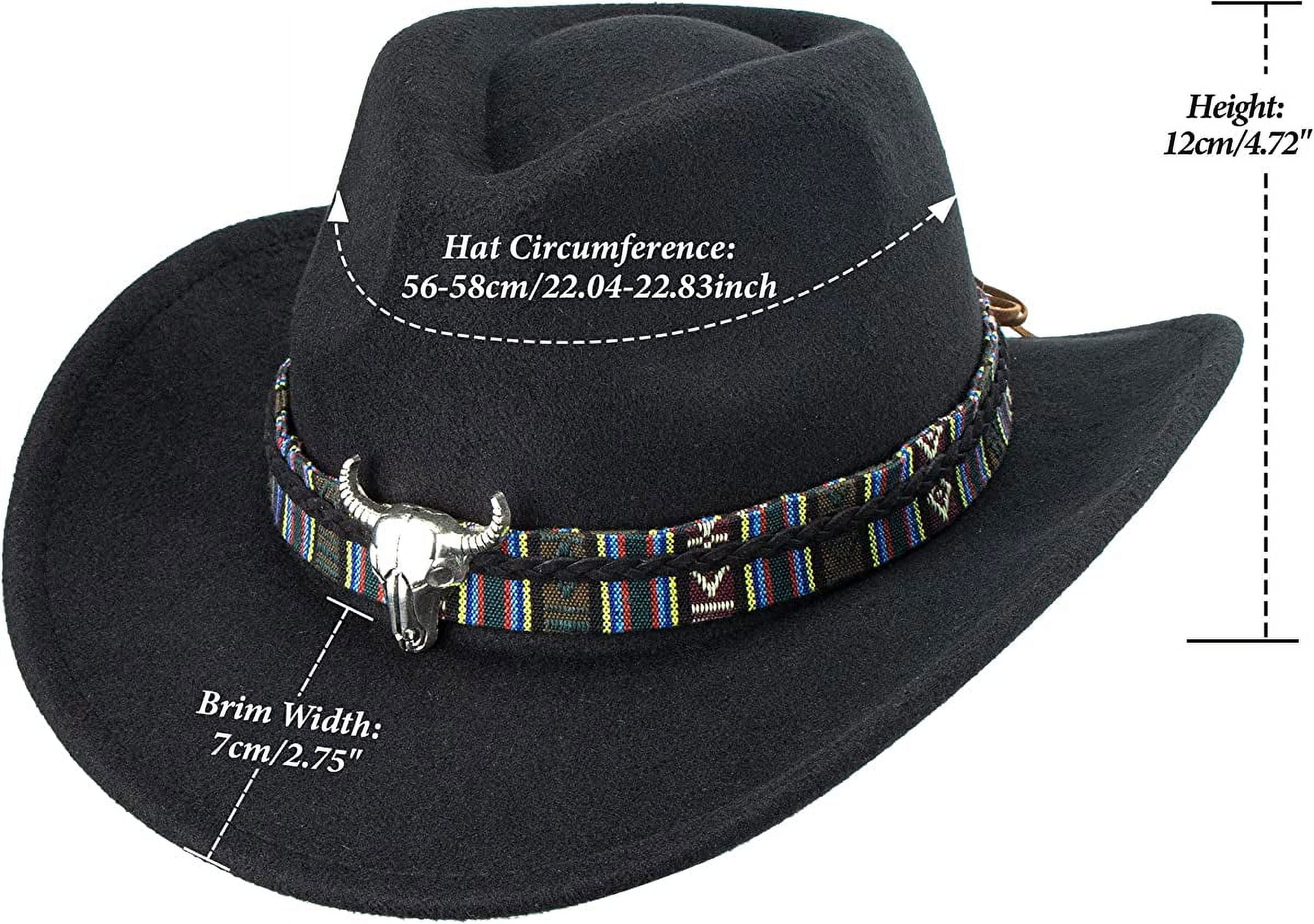 Classic Womens Western Cowboy Cowgirl Hats with Wide Belt 