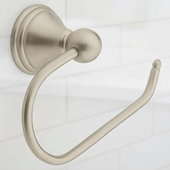 Spot-Resistant Brushed Nickel Single Post Toilet Paper Holder, Wall Mounted Bathroom Roll Holder with Durable Finish for Easy Installation