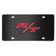 thumbnail image 2 of Dodge R/T Logo 3D Logo Black Carbon Fiber Patten Stainless Steel License Plate, 2 of 5