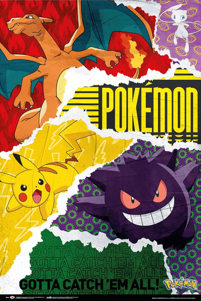 Pokemon - TV Show / Gaming Poster (Pikachu Jumping) (Size: 24