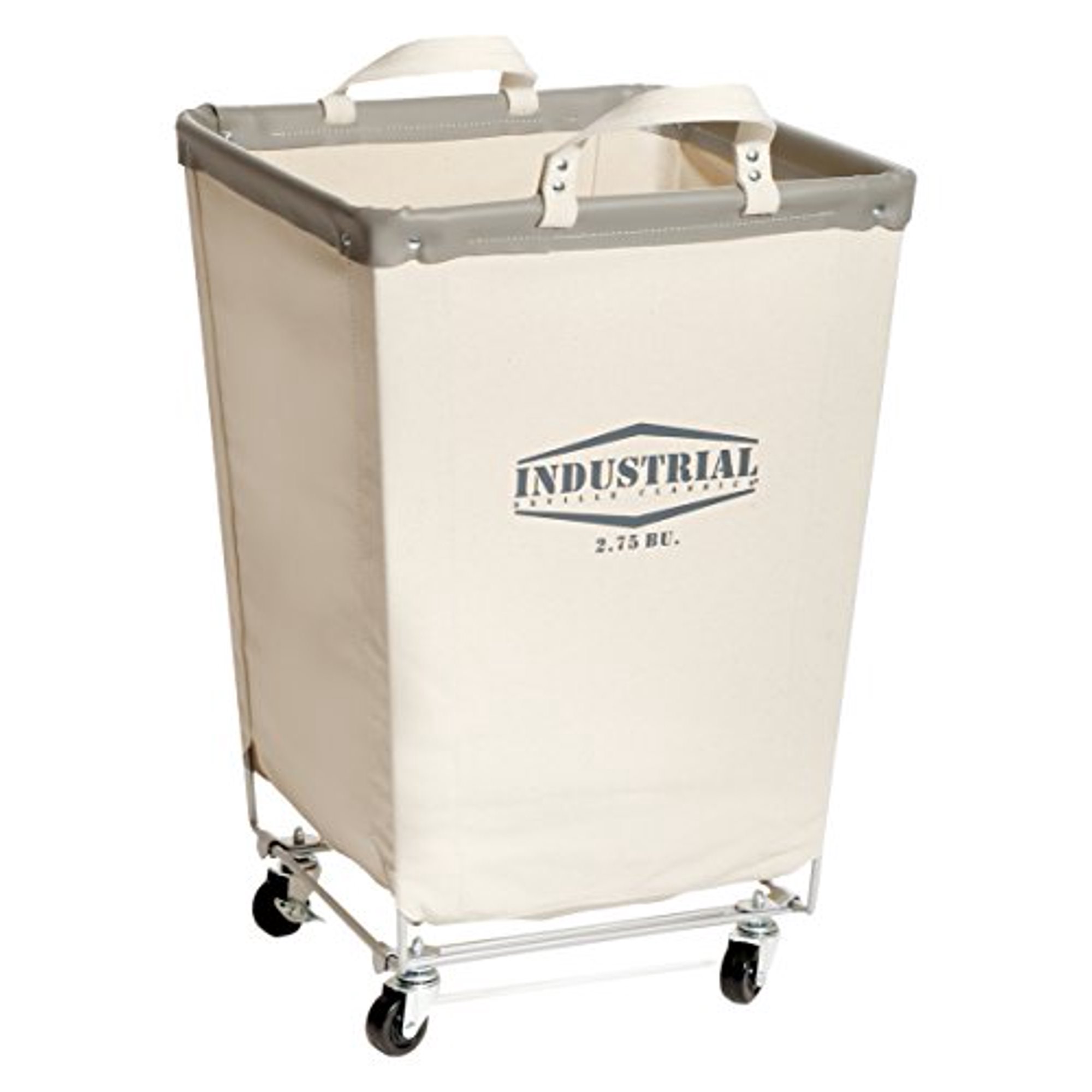 Seville Classics Commercial Heavy Duty Canvas Laundry Hamper With Wheels 18 1 D X 18 1 W X 27 H Natural White Walmart Canada