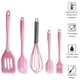thumbnail image 4 of Juego de espátulas de silicona de 5 piezas, raspador ranurado, batidor de huevos, cepillo de aceite para hornear, utensilios de cocina, rosa Methold LF000154-03B, 4 of 7
