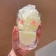 thumbnail image 3 of Vaso de cristal Olvini de 380 ml con pajita y tapa, flor rosa, 3 of 7