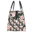 thumbnail image 4 of Vsdgher Rose Flowers Print Insulated Reusable Bags with Sturdy Zipper and Handles, Foldable Totes for Hot or Cold Food Bring or Delivery, 4 of 8