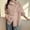 Pink, variant on Women's Oversized Button Down Shirt, Lightweight Breathable Linen Blend Blouse, Long Sleeve Collared Sun Protection Top with Pocket White L
