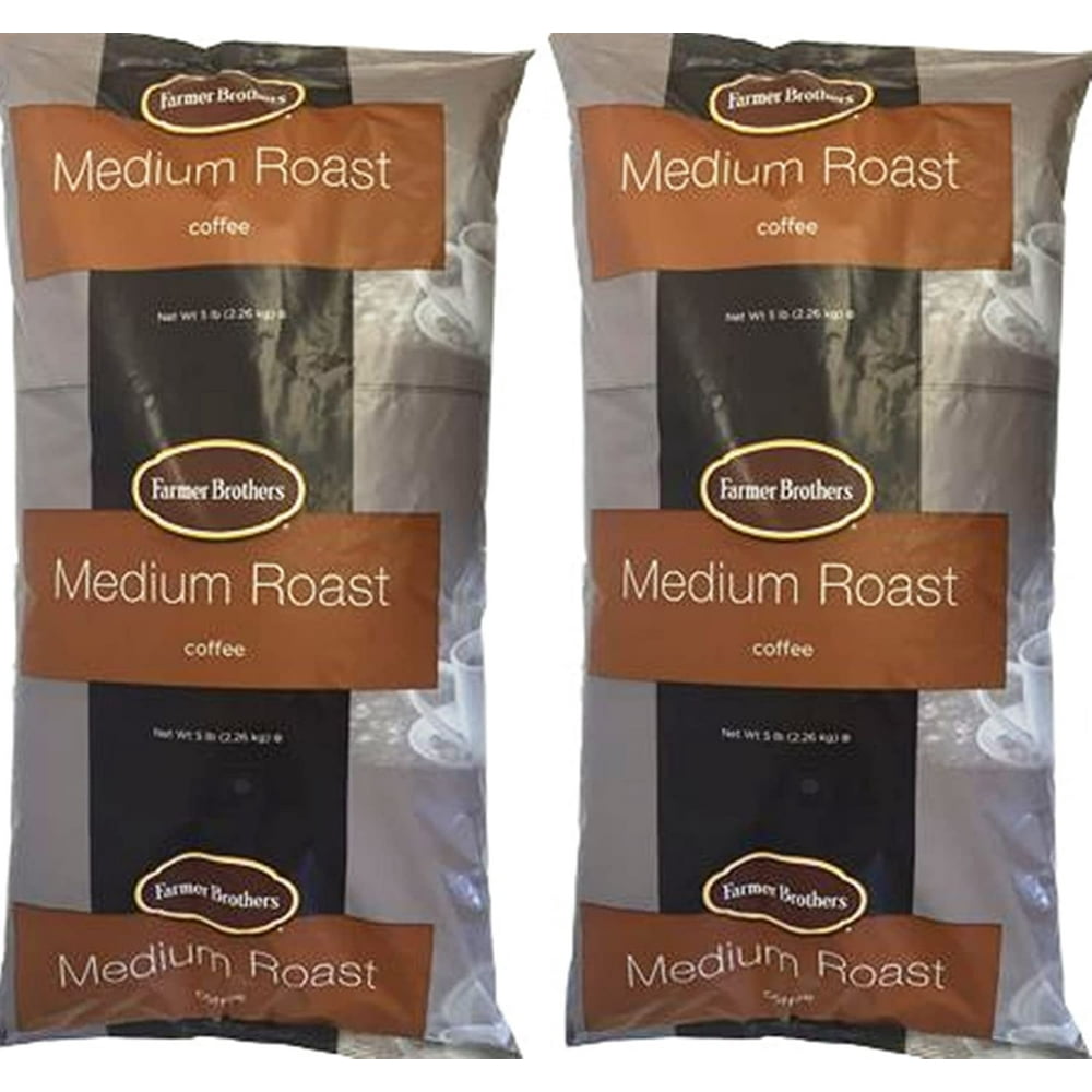 Farmer Brothers Ground Coffee, Medium Roast, 5 Lb Bag (Pack Of 2