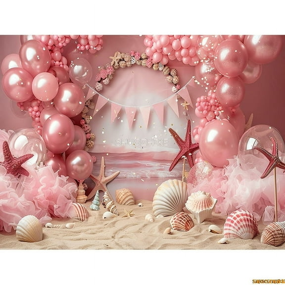 Baby Room Happy Birthday Photography Backdrops Props Newborn Party ration Balloons Arch Floral Theme Photo Background QQ-11
