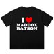 thumbnail image 1 of Maddox Batson Playera Lavada Algodón Unisex Manga Corta Verano Estilo Urbano Amo a, 1 of 7