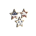 thumbnail image 2 of Patriotic Wooden Star Decor Set Of 3 Layered Red White Blue Ornaments Independence Day Table Wall Accent Multi-Color, 2 of 6