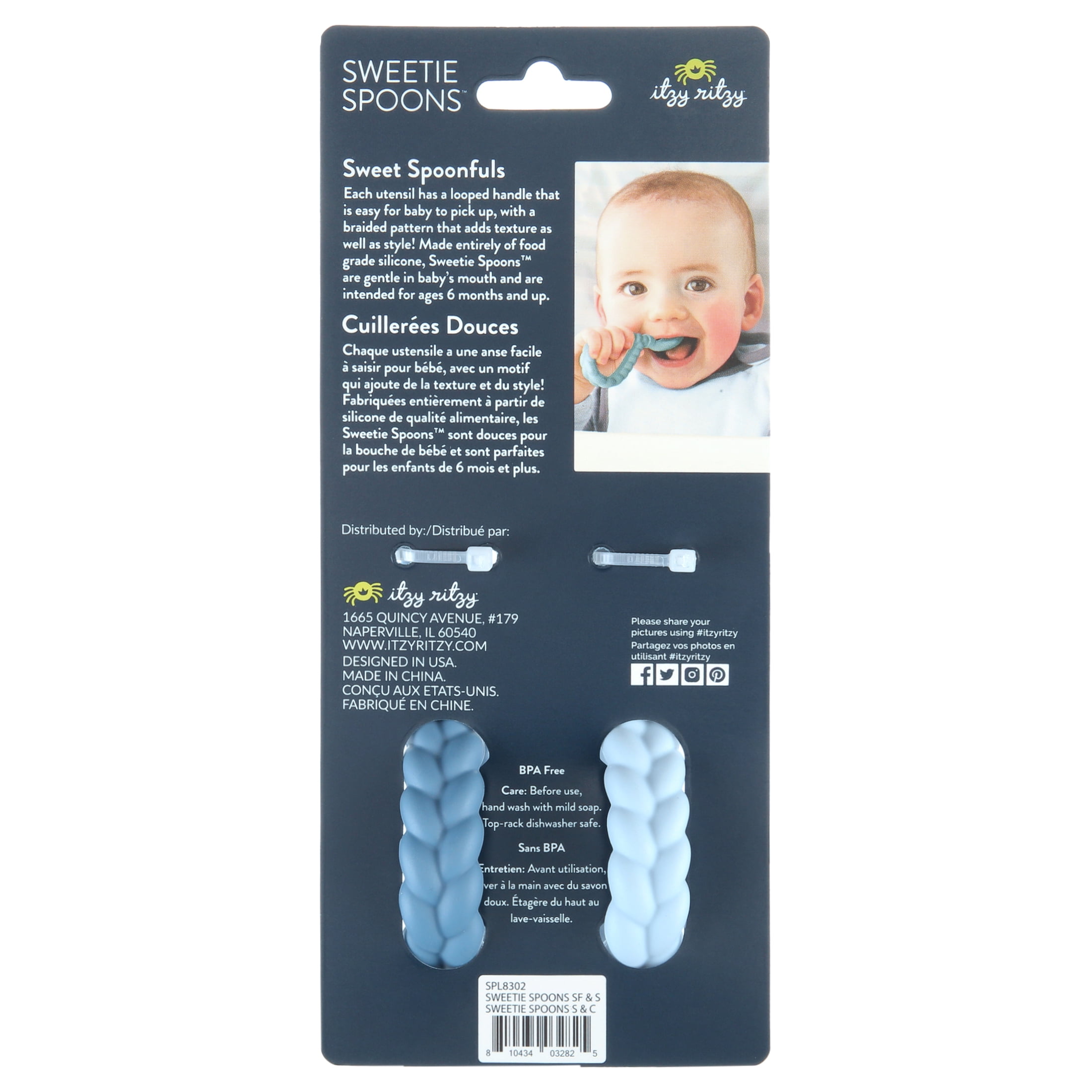 Itzy Ritzy Silicone Spoon & Fork 6 months & up Set of 2